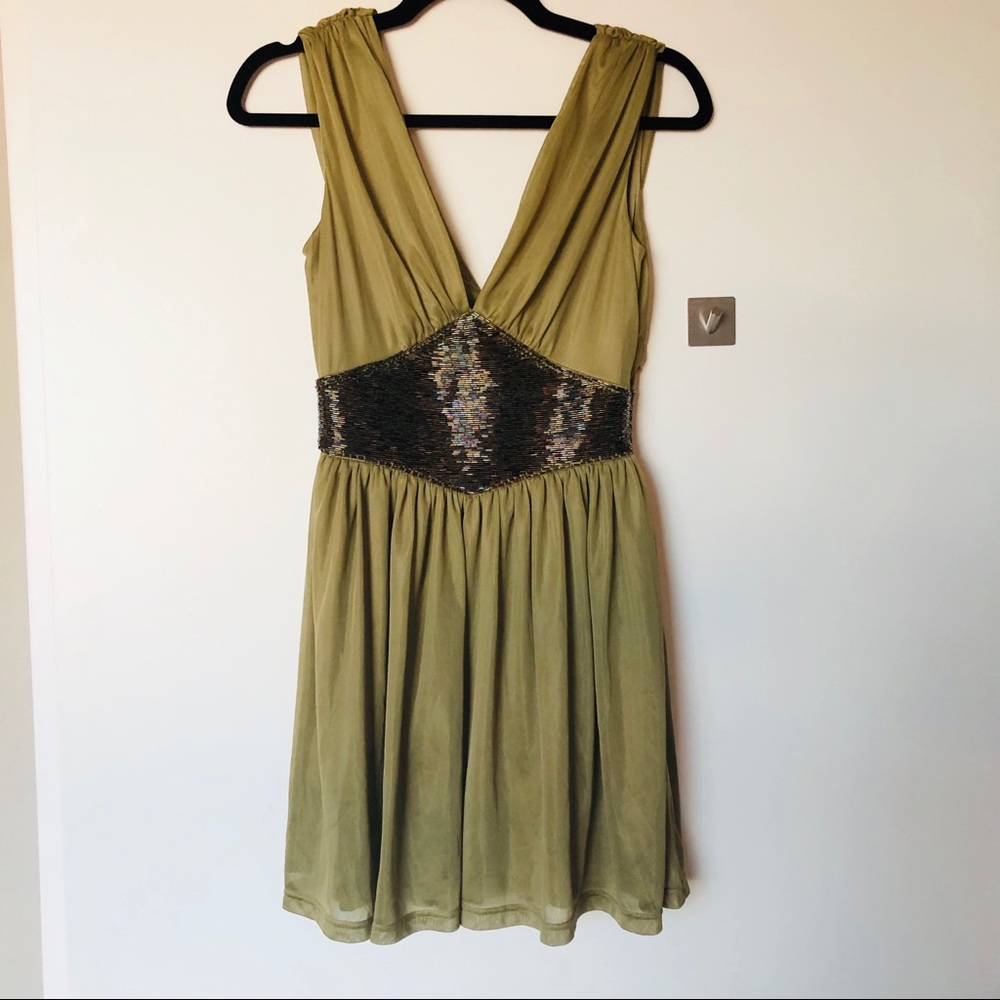 Kate Moss Topshop Olive Green Dress